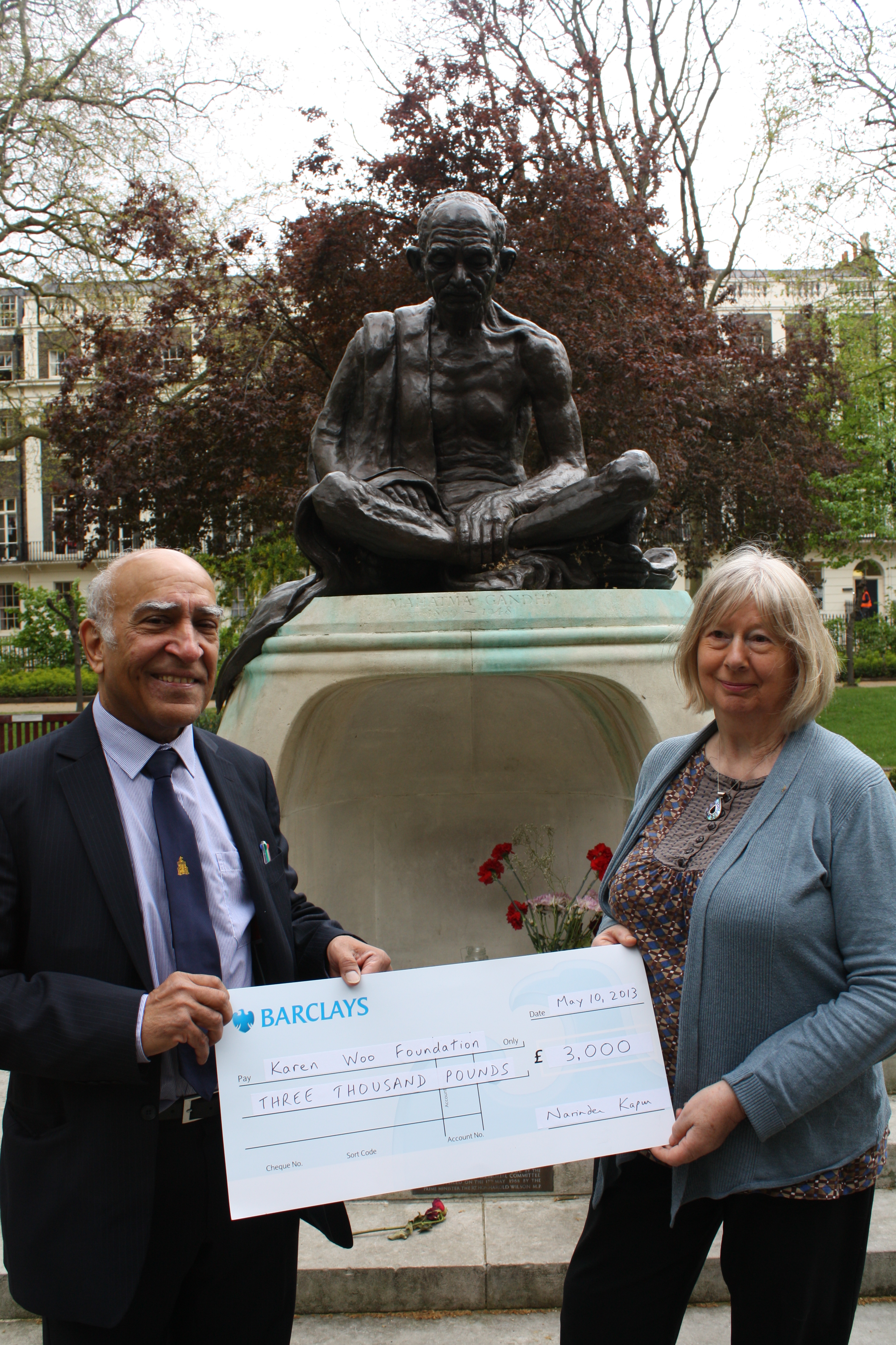 London Memory Clinic Neuro Psychologist Professor Narinder Kapur made a Karen Woo Donation Tavistock Gardens